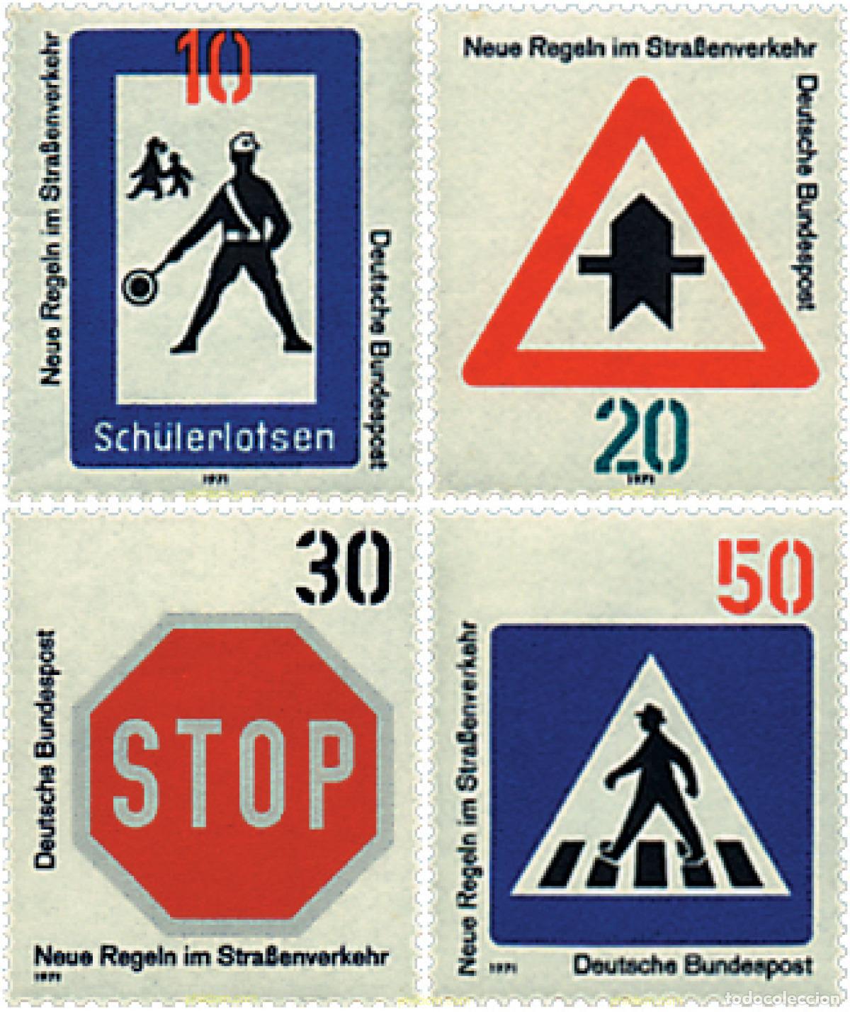 Sellos: 39790 MNH ALEMANIA FEDERAL 1971 NUEVA REGLEMENTACION EN CARRETERA