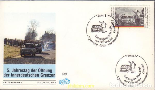 Sellos: 413467 MNH ALEMANIA FEDERAL 1994 5 ANIVERSARIO DE LA APERTURA DE LAS FRONTERAS