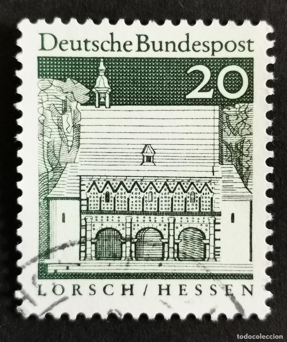 Sellos: Sello Alemania R. Federal 1967, Edificios alemanes: Casa guardia Lorsch/Hess, 20 Pf. Michel: DE 491