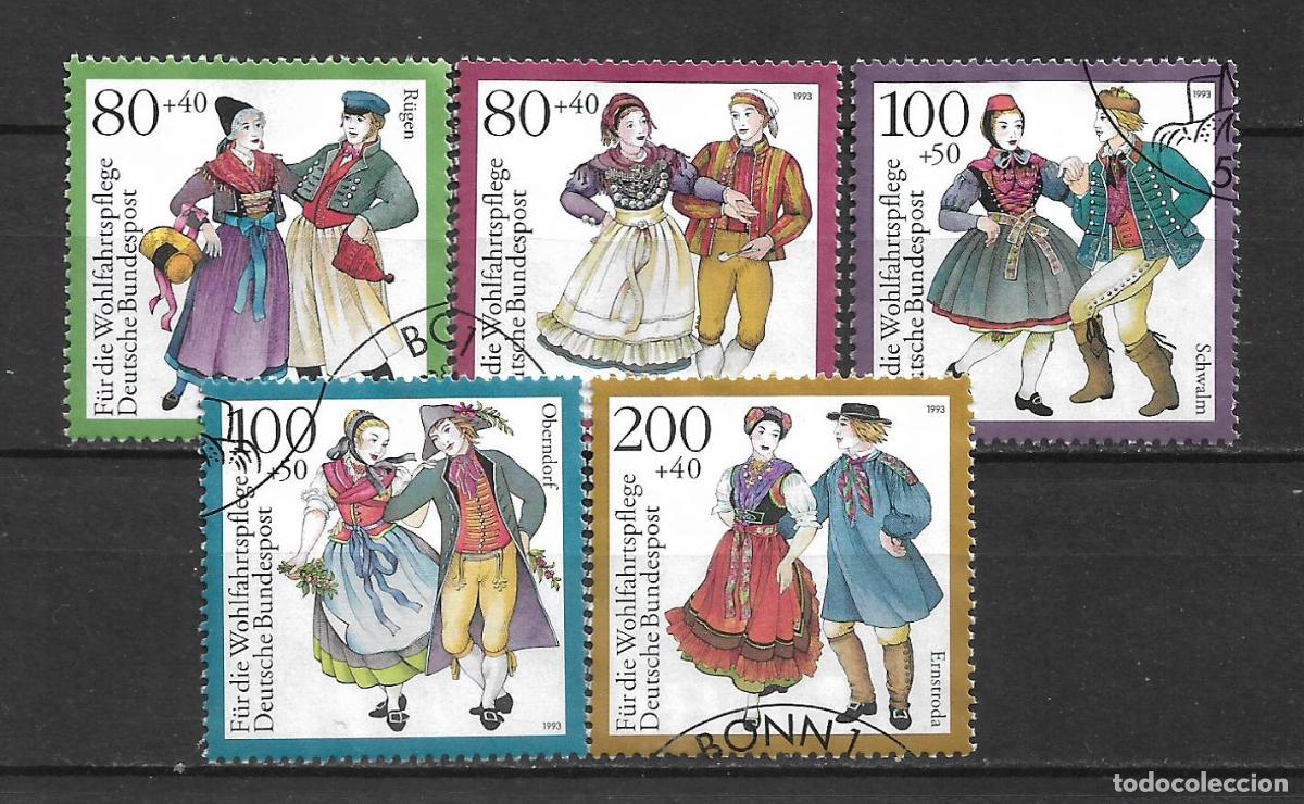 Sellos: alemania 1993 michel 1696/1700 usado - 34/18