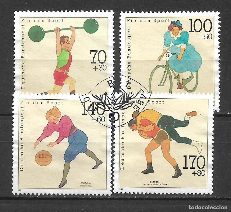 Sellos: alemania 1991 michel 1499/1502 usado - 34/18