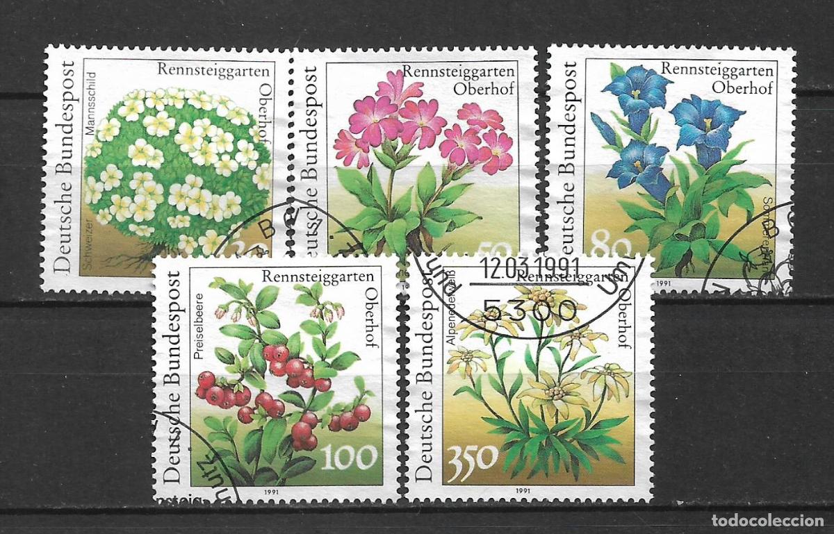Sellos: alemania 1991/ michel 1505/1509 usado - 34/19