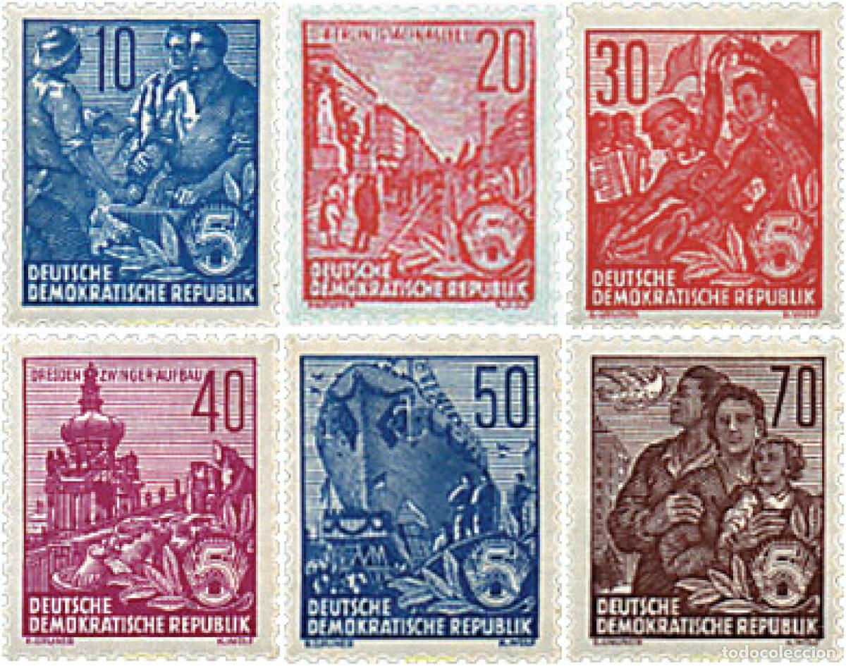 Sellos: 353944 MNH ALEMANIA DEMOCRATICA 1956 PLAN QUINQUENAL