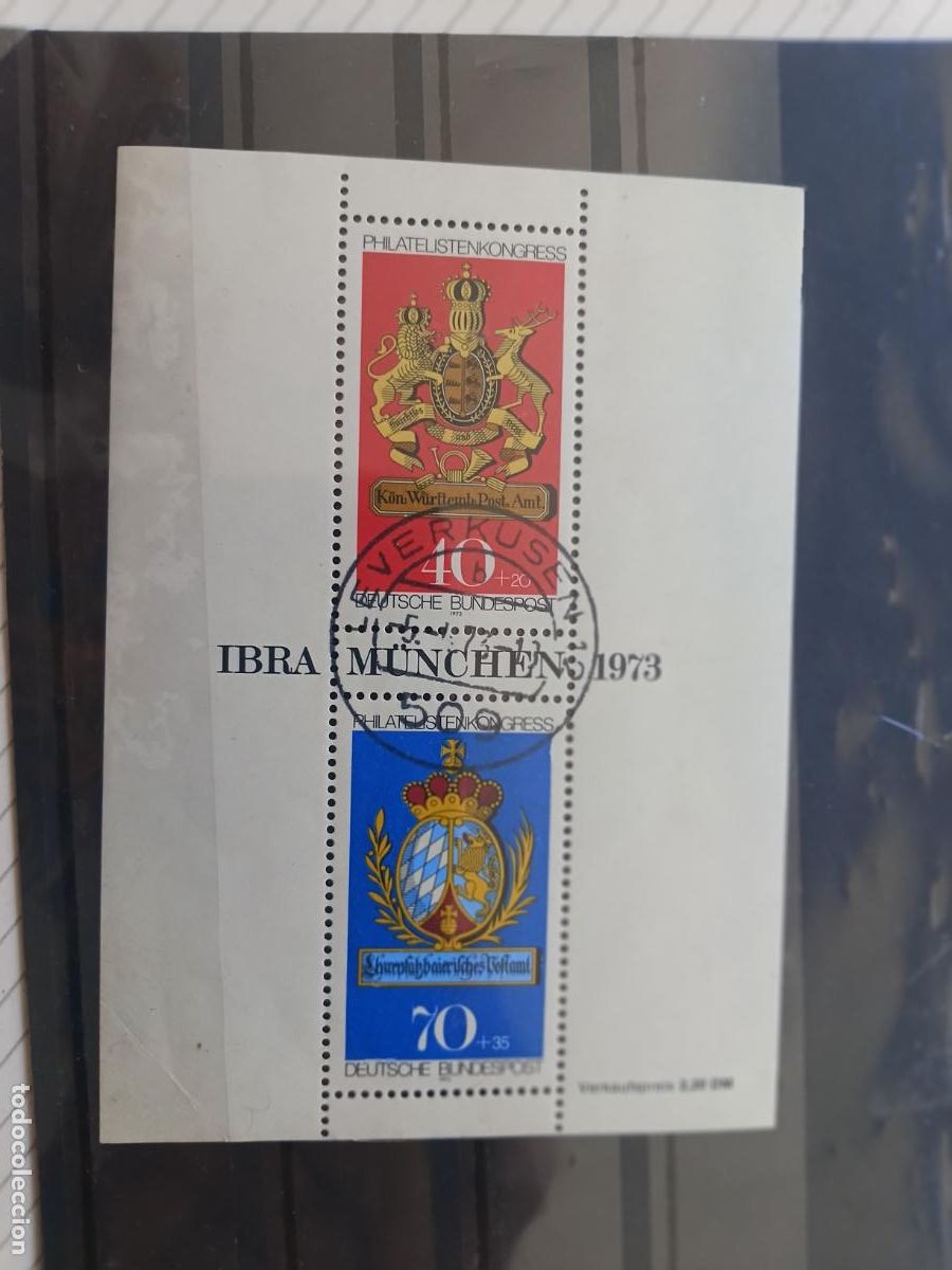 Sellos: Alemania. Hojita bloque Ibra Munchen 1973