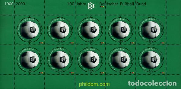 Sellos: 9923 MNH ALEMANIA FEDERAL 2000 CENTENARIO DE LA FEDERACION ALEMANA DE FUTBOL
