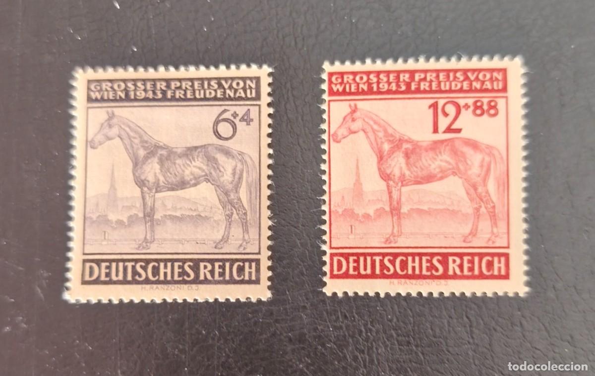 Sellos: Alemania Imperio 1943 Derby de Viena. Yvert 777 / 778 serie completa