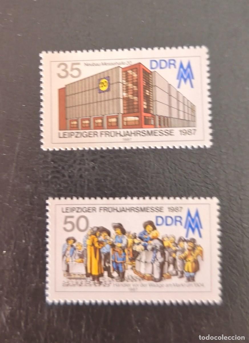 Sellos: DDR 1987 Feria primaveral de Leipzig.. Yvert 2700 / 2701 serie completa