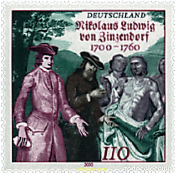 Sellos: 49912 MNH ALEMANIA FEDERAL 2000 300 ANIVERSARIO DEL NACIMIENTO DE NIKOLAUS LUDWIG VON ZINZENDORF. J