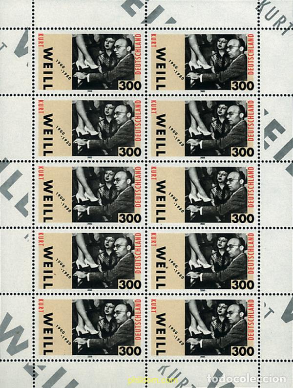 Sellos: 9885 MNH ALEMANIA FEDERAL 2000 CENTENARIO DEL NACIMIENTO DE KURT WEILL