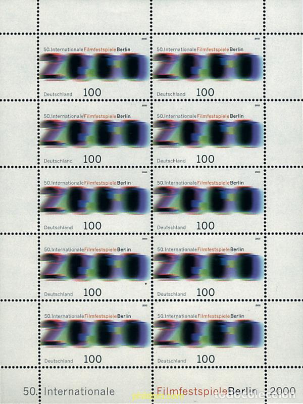 Sellos: 9886 MNH ALEMANIA FEDERAL 2000 50 ANIVERSARIO DEL FESTIVAL DE CINE DE BERLIN