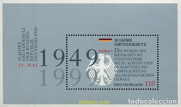 Sellos: 49807 MNH ALEMANIA FEDERAL 1999 50 ANIVERSARIO DE LA LEY FUNDAMENTAL