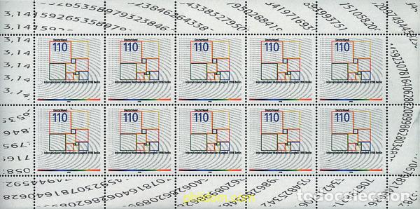 Sellos: 9909 MNH ALEMANIA FEDERAL 1998 CONGRESO INTERNACIONAL DE MATEMATICAS