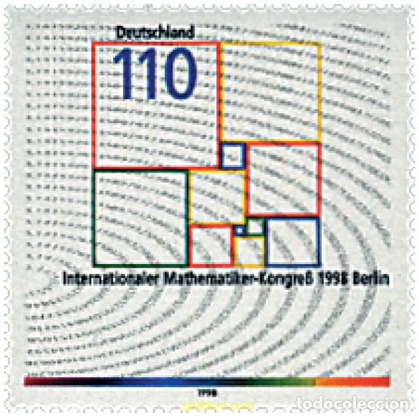 Sellos: 49891 MNH ALEMANIA FEDERAL 1998 CONGRESO INTERNACIONAL DE MATEMATICAS