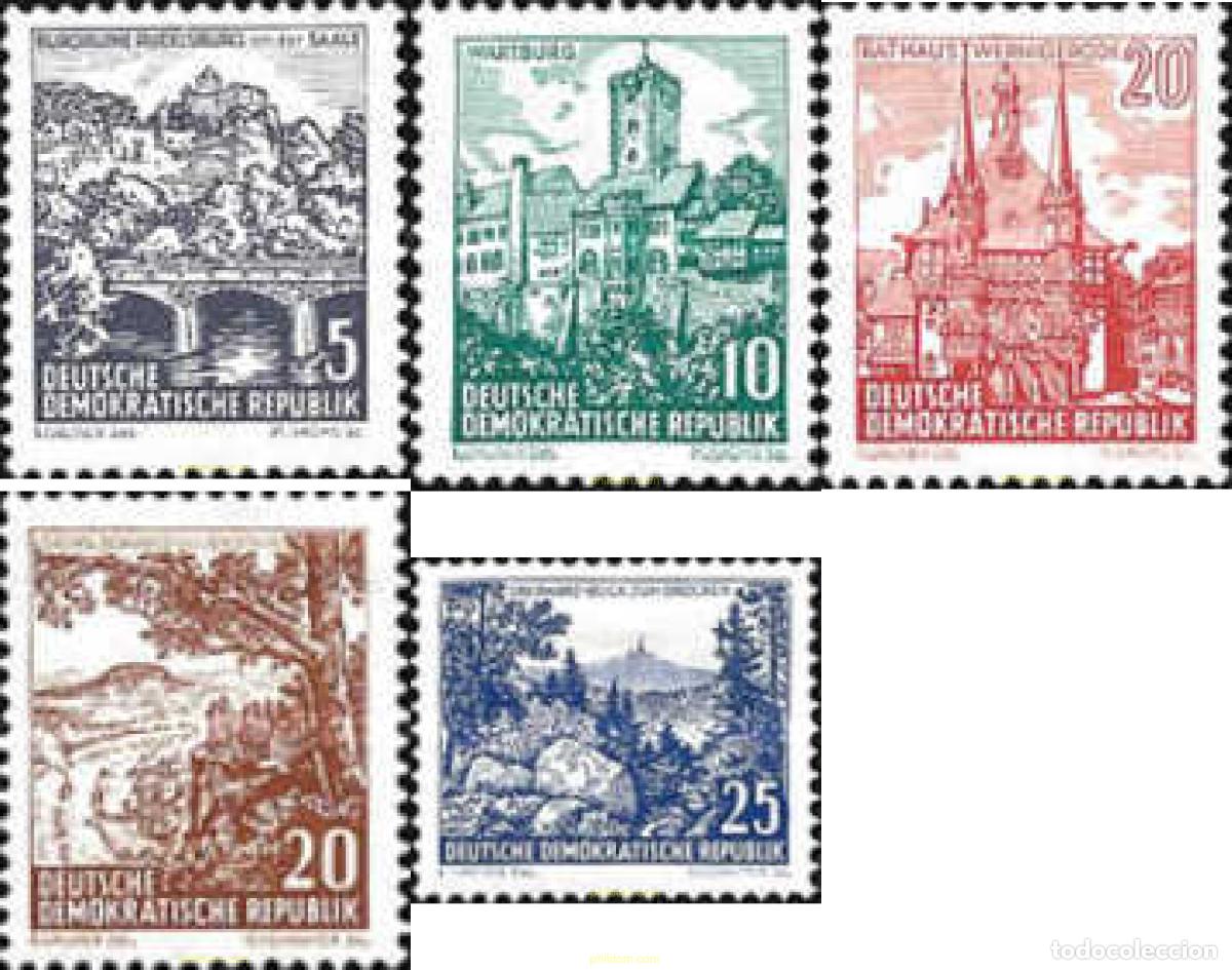 Sellos: 61120 MNH ALEMANIA DEMOCRATICA 1961 PAISAJES Y EDIFICIOS HISTORICOS
