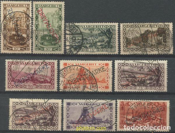 Sellos: 686085 USED ALEMANIA. Sarre 1927 SERIE BASICA