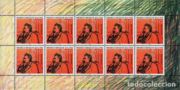 Sellos: 9939 MNH ALEMANIA FEDERAL 2000 CENTENARIO DE LA MUERTE DE FRIEDRICH NIETZSCHE