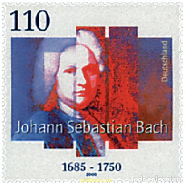 Sellos: 52980 MNH ALEMANIA FEDERAL 2000 BICENTENARIO DE LA MUERTE DEL COMPOSITOR JOHANN SEBASTIAN BACH