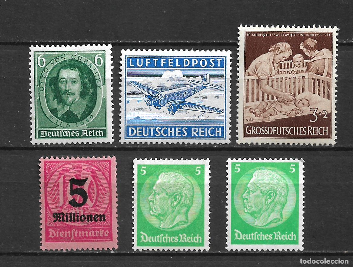 Timbres: alemania reich lote 6 sellos * mh - 34/19