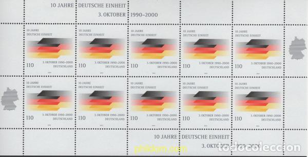 Sellos: 146776 MNH ALEMANIA FEDERAL 2000 10 ANIVERSARIO DE LA REUNIFICACION