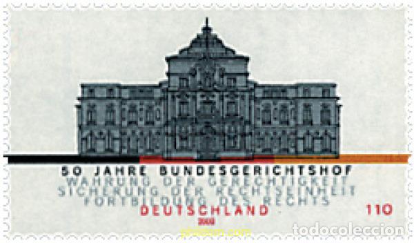 Sellos: 52949 MNH ALEMANIA FEDERAL 2000 50 ANIVERSARIO DEL PALACIO DE JUSTICIA