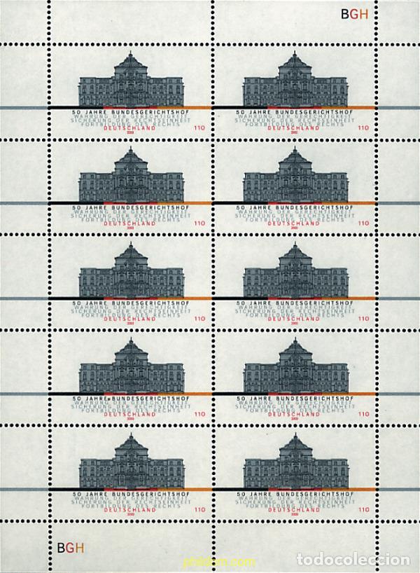 Sellos: 146773 MNH ALEMANIA FEDERAL 2000 50 ANIVERSARIO DEL PALACIO DE JUSTICIA