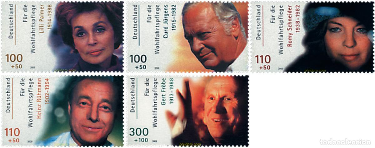 Sellos: 52973 MNH ALEMANIA FEDERAL 2000 PRO BENEFICIENCIA. ACTORES DE CINE