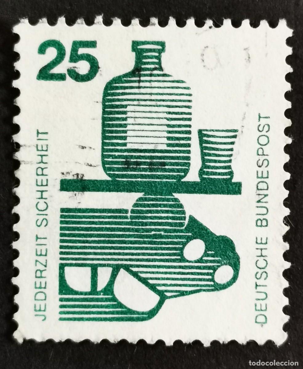 Sellos: Sello Alemania R.Federal 1971,Prevenci&oacute;n accidentes: No bebas y conduzcas, 25 Pf. Michel: DE 697A