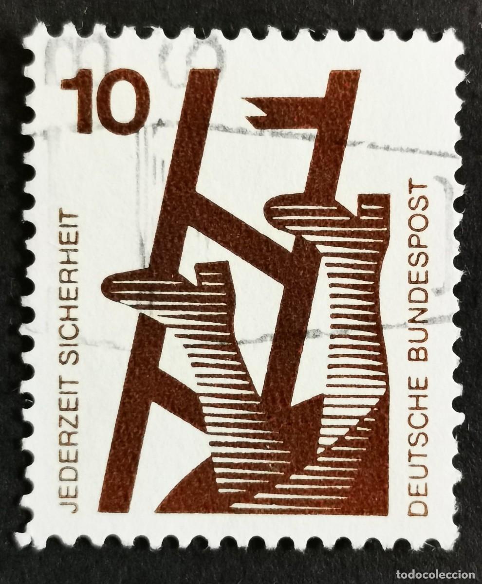 Sellos: Sello Alemania R.Federal 1972,Prevenci&oacute;n accidentes:Ca&iacute;da desde una escalera, 10 Pf. Michel: DE 695A