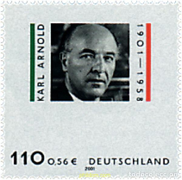 Sellos: 63584 MNH ALEMANIA FEDERAL 2001 CENTENARIO DEL NACIMIENTO DE KARL ARNOLD