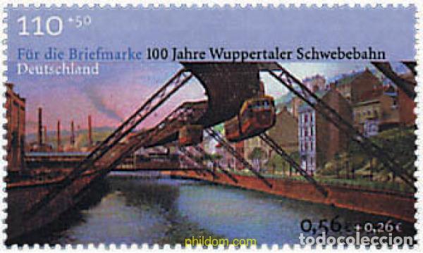 Sellos: 75005 MNH ALEMANIA FEDERAL 2001 CENTENARIO DEL FERROCARRIL SUSPENDIDO DE WUPPERTAL