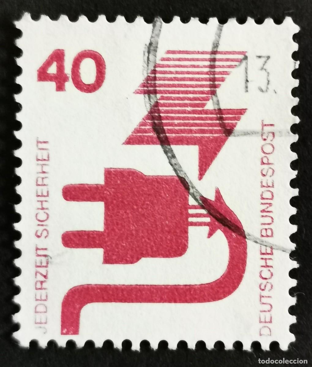 Sellos: Sello Alemania R.Federal 1972,Prevenci&oacute;n accidentes: Enchufe defectuoso, 40 Pf. Michel: DE 699A