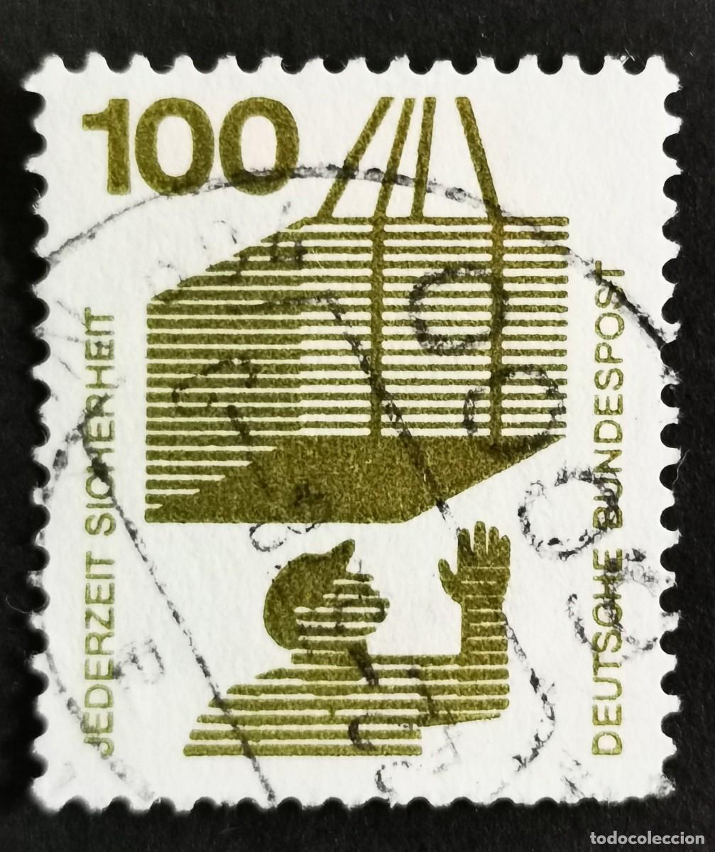 Sellos: Sello Alemania R.Federal 1972,Prevenci&oacute;n accidentes: Caja en el polipasto 100 Pf. Michel: DE 702A