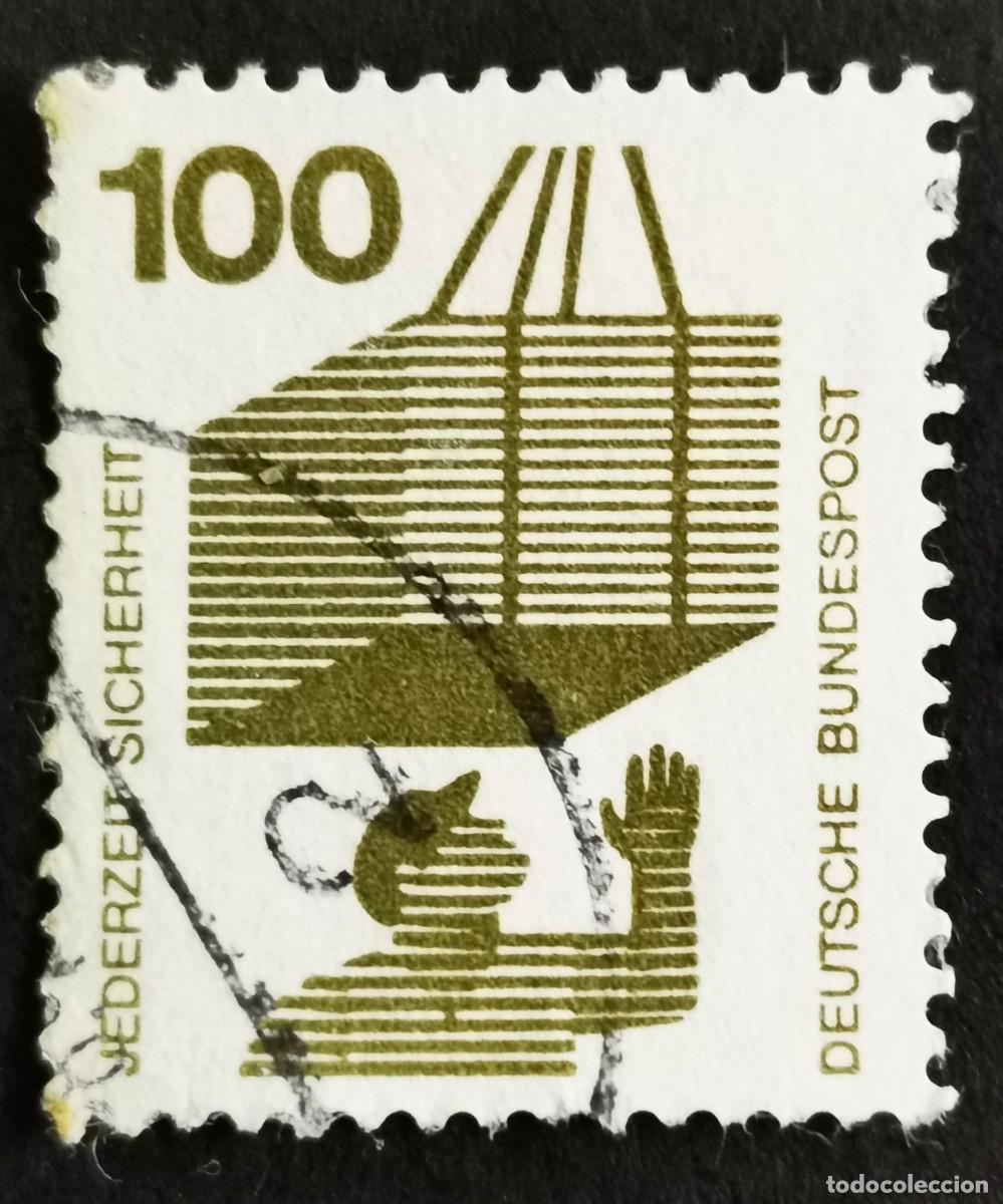 Sellos: Sello Alemania R.Federal 1972,Prevenci&oacute;n accidentes: Caja en el polipasto 100 Pf. Michel: DE 702A