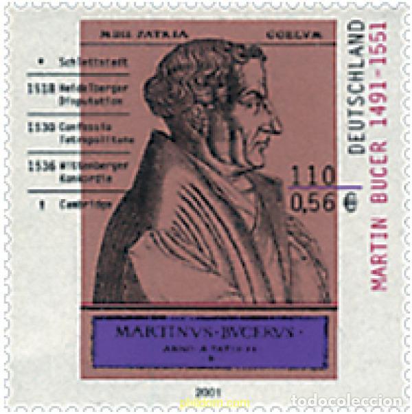 Sellos: 80734 MNH ALEMANIA FEDERAL 2001 450 ANIVERSARIO DE LA MUERTE DE MARTIN BUCER