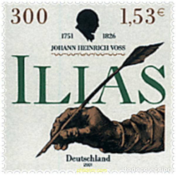 Sellos: 80735 MNH ALEMANIA FEDERAL 2001 250 ANIVERSARIO DEL NACIMIENTO DE JOHANN HEINRICH VOSS