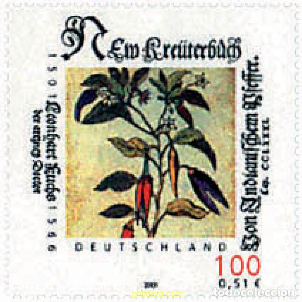 Sellos: 80210 MNH ALEMANIA FEDERAL 2001 500 ANIVERSARIO DEL NACIMIENTO DE LEONHART FUCHS