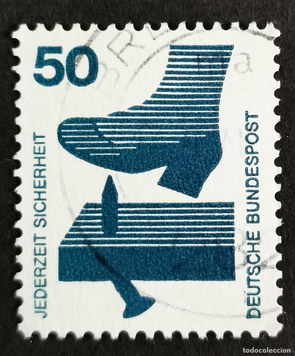 Sellos: Sello Alemania R.Federal 1973,Prevenci&oacute;n accidentes: Clavo que sobresale, 50 Pf. Michel: DE 700A