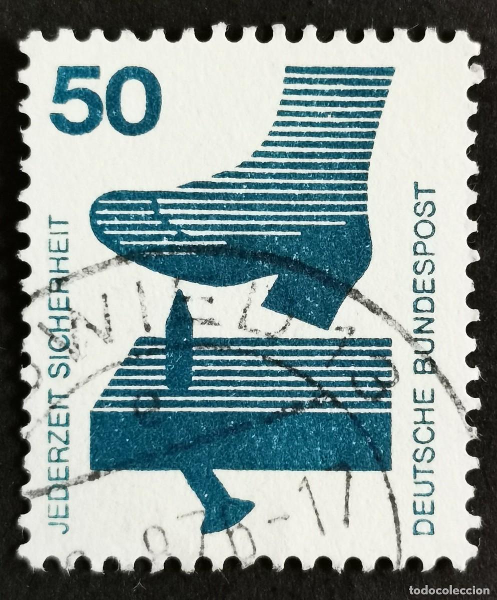 Sellos: Sello Alemania R.Federal 1973,Prevenci&oacute;n accidentes: Clavo que sobresale, 50 Pf. Michel: DE 700A