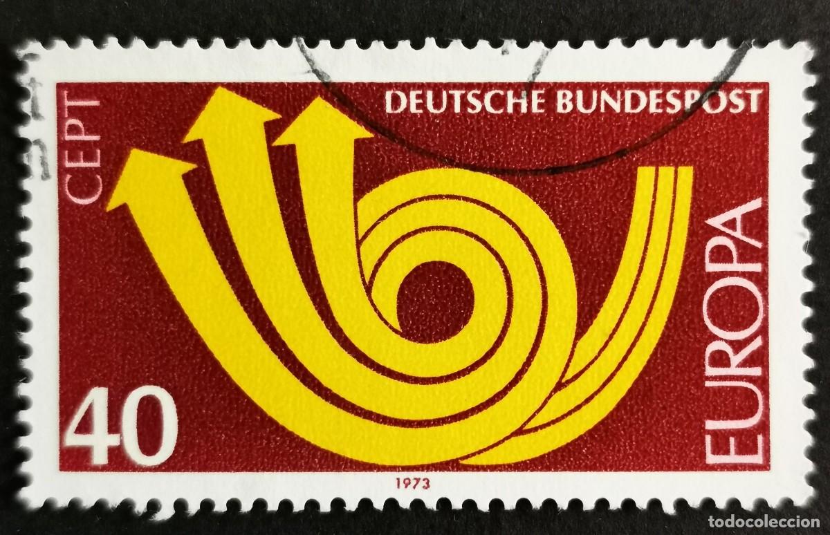 Sellos: Sello Alemania R. Federal 1973, Europa (C.E.P.T.) 1973 - Posthorn, 40 Pf. Michel: DE 769