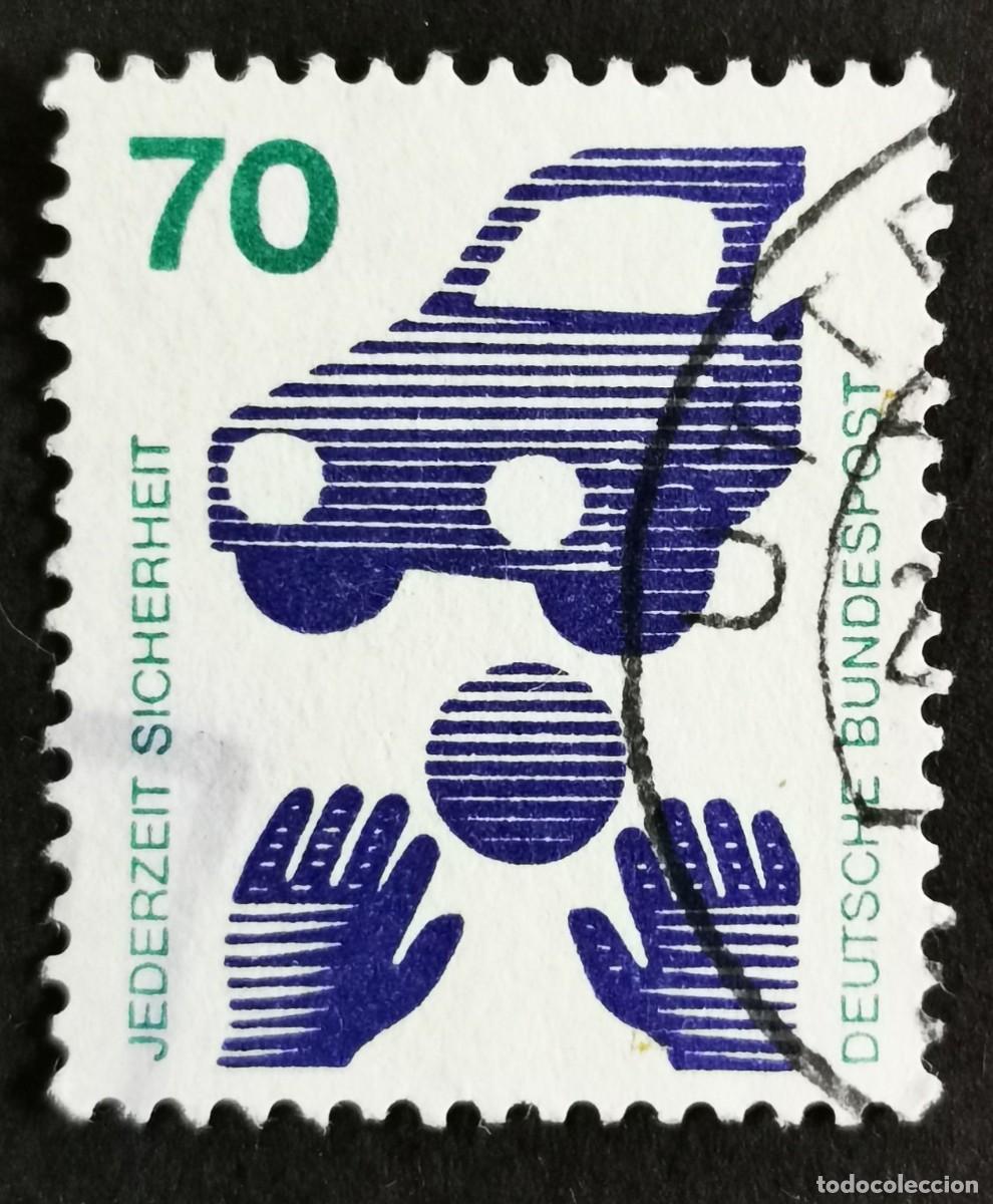 Sellos: Sello Alemania R. Federal 1973, Prevenci&oacute;n accidentes: Seguridad vial infanti ,70 Pf. Michel: DE 773