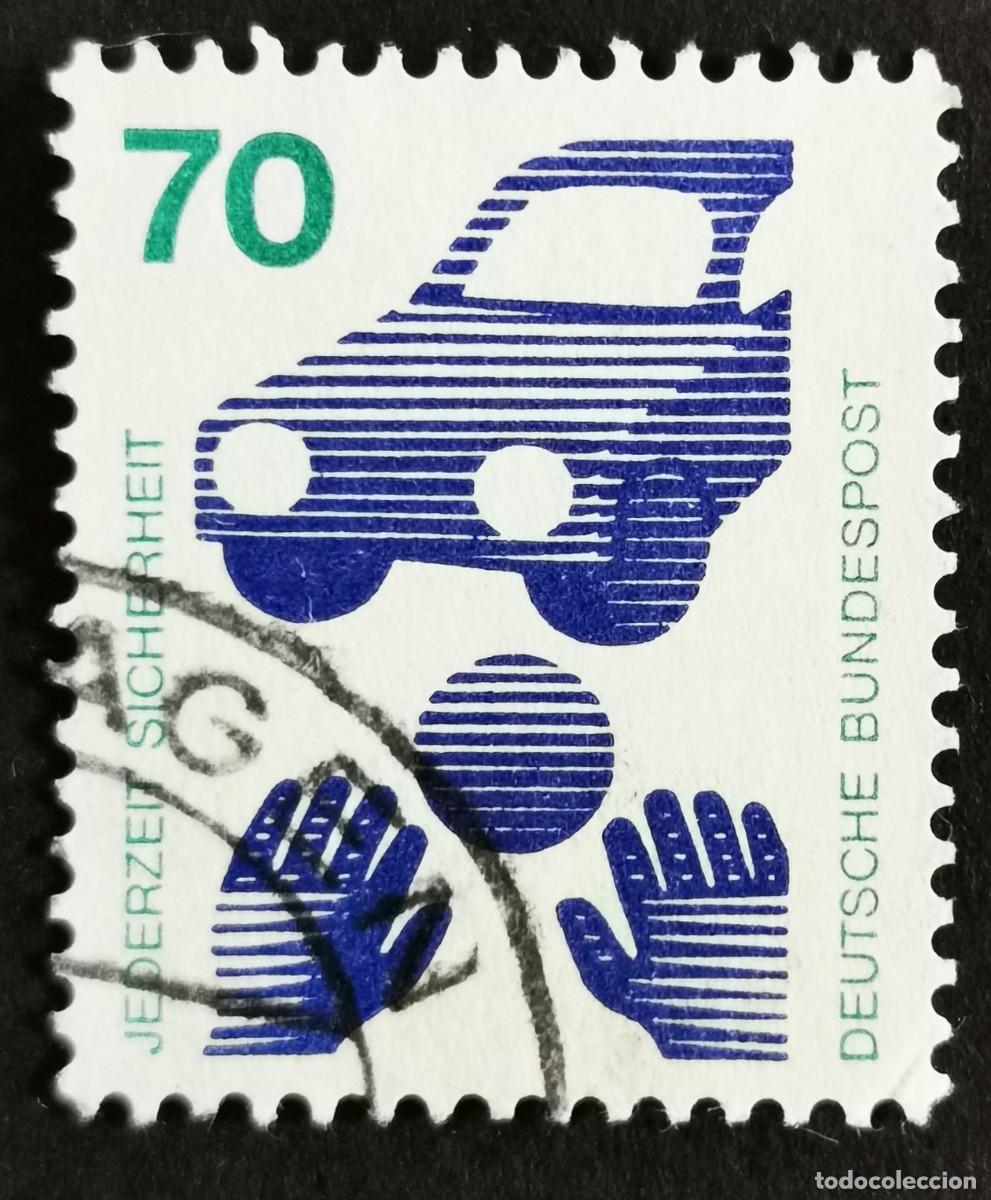 Sellos: Sello Alemania R. Federal 1973, Prevenci&oacute;n accidentes: Seguridad vial infanti ,70 Pf. Michel: DE 773