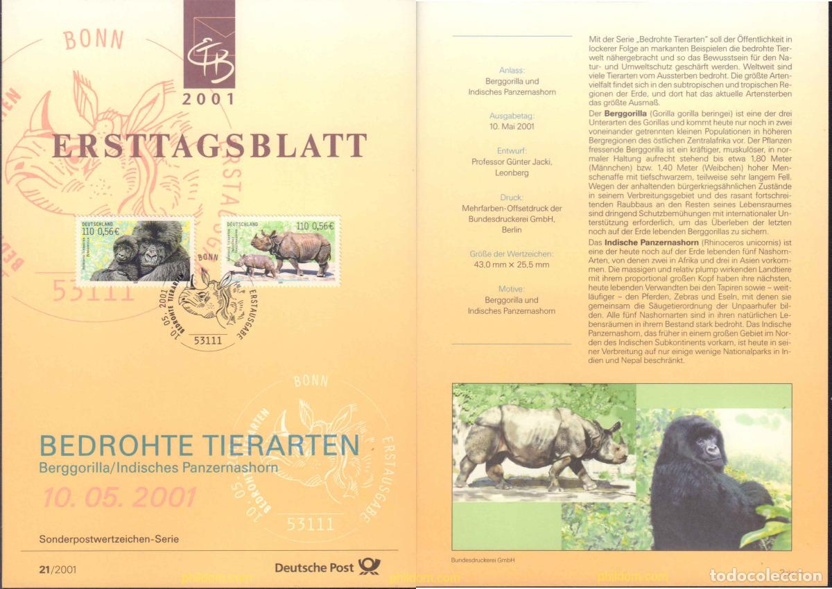 Sellos: 597992 MNH ALEMANIA FEDERAL 2001 FAUNA PROTEGIDA