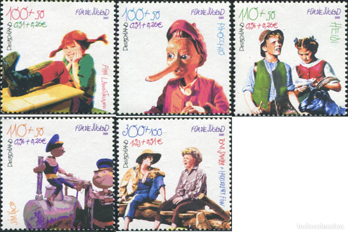 Sellos: 81005 MNH ALEMANIA FEDERAL 2001 PRO JUVENTUD. PERSONAJES DE LIBROS INFANTILES