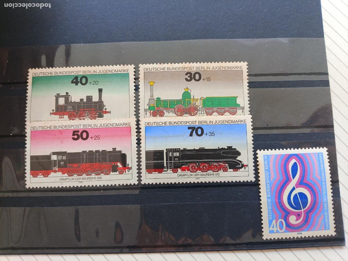 Sellos: Alemania Occidental. Berl&iacute;n. 5 sellos nuevos