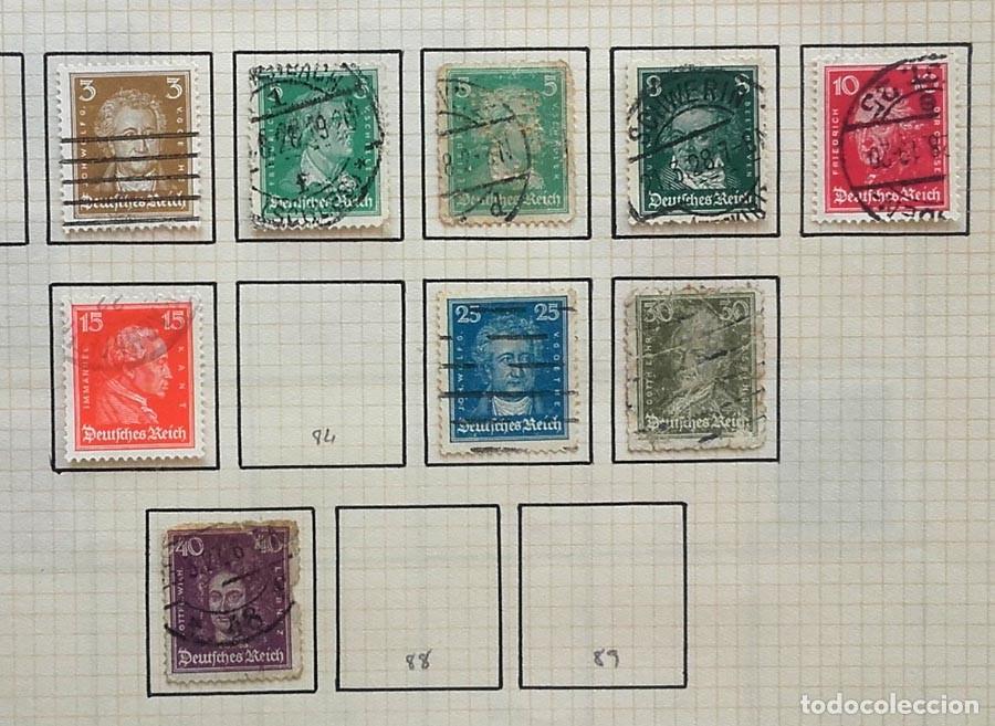 Sellos: Alemania 9 sellos en p&aacute;gina de Album 1926-1927