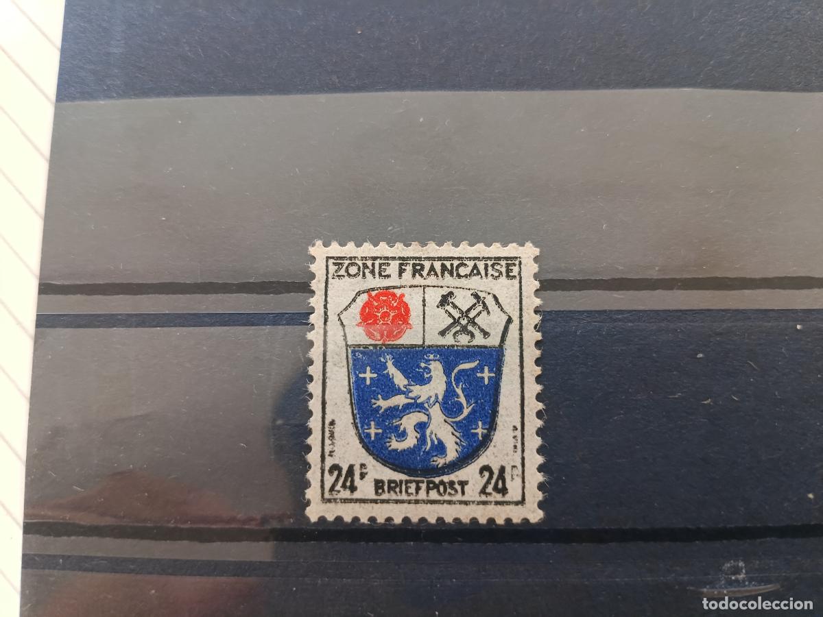 Sellos: OCUPACION DE ALEMANIA FRANCIA - VALOR FACIAL 24, BRIEFPOST - ESCUDO ZONE FRANCAISE, NUEVO PERFECTO