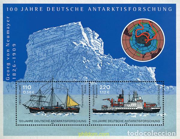 Sellos: 81027 MNH ALEMANIA FEDERAL 2001 CENTENARIO DE LA INVESTIGACION ALEMANA EN EL ANTARTICO