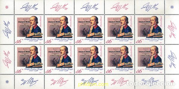 Sellos: 12176 MNH ALEMANIA FEDERAL 2002 250 ANIVERSARIO DEL NACIMIENTO DE ADOLPH FREIHERR VON KNIGGE