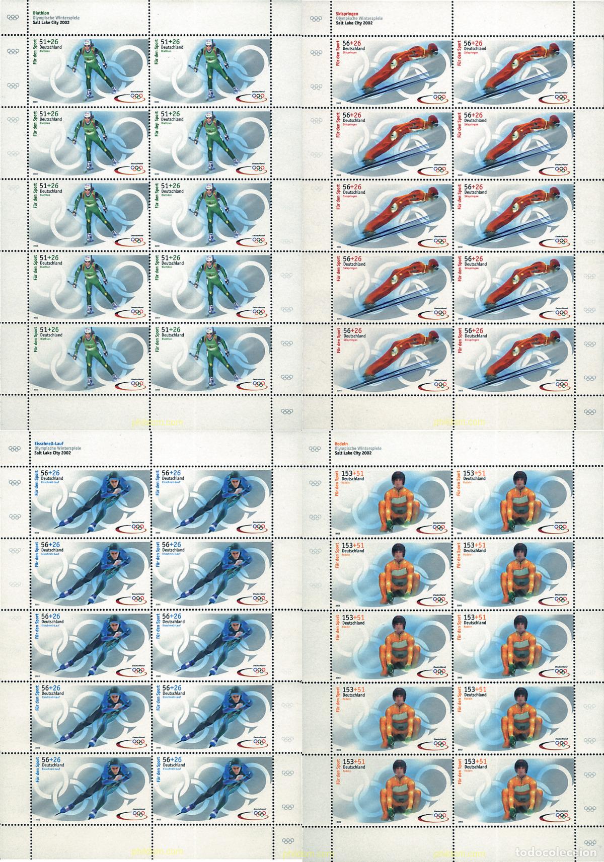 Sellos: 12175 MNH ALEMANIA FEDERAL 2002 19 JUEGOS OLIMPICOS INVIERNO. SALT LAKE CITY 2002