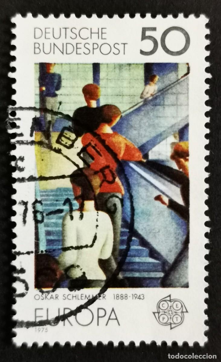 Sellos: Sello Alemania R. Federal 1975, Pintura CEPT &rdquo;Escalera Bauhaus&rdquo;, 50 Pf. Michel: DE 841